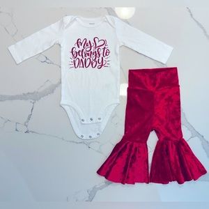 Valentine’s Day baby girl outfit